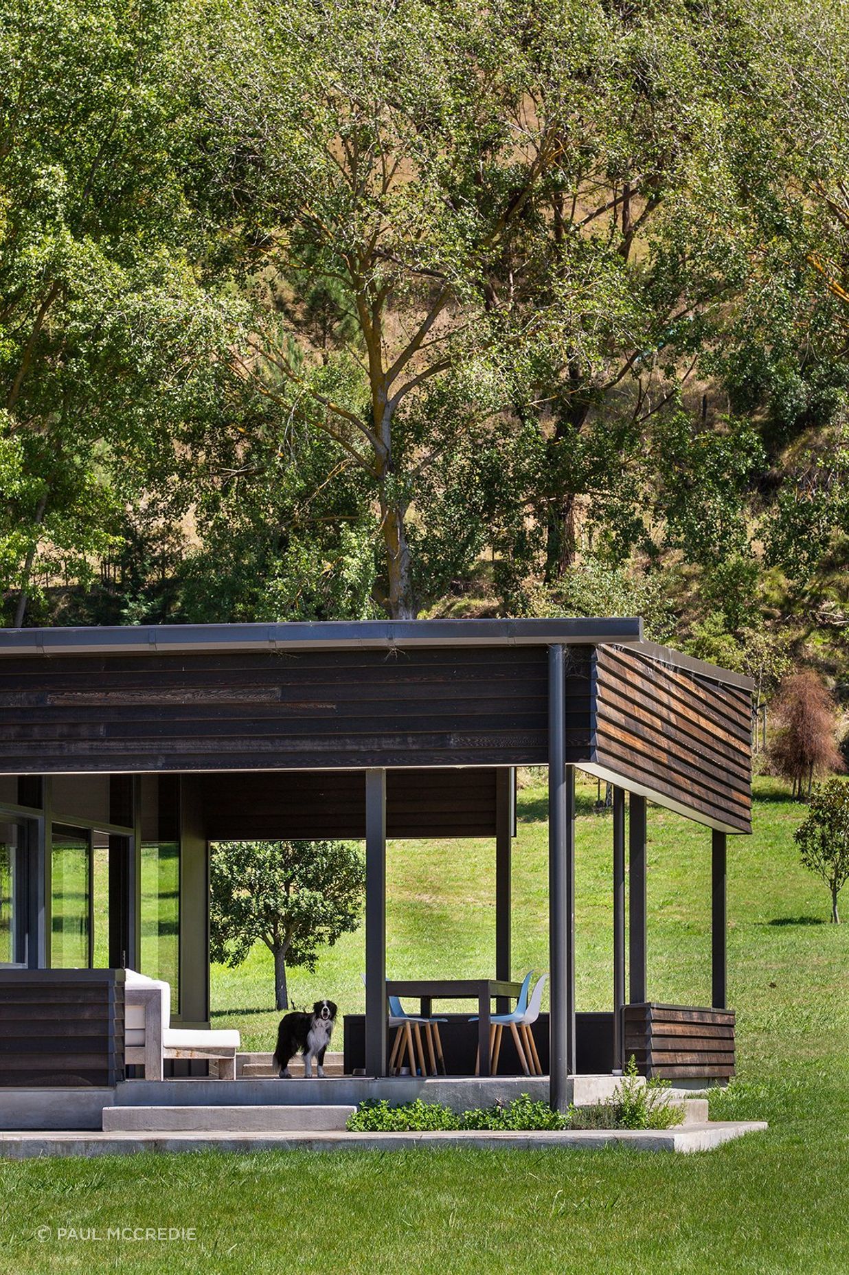 The main family area opens into an outdoor room.