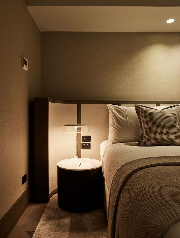 Attention to detail was paramount in the hotel's suites, with parquet flooring, bespoke oak furniture with gold detailing and layers of soft furnishings to evoke that luxury feel.