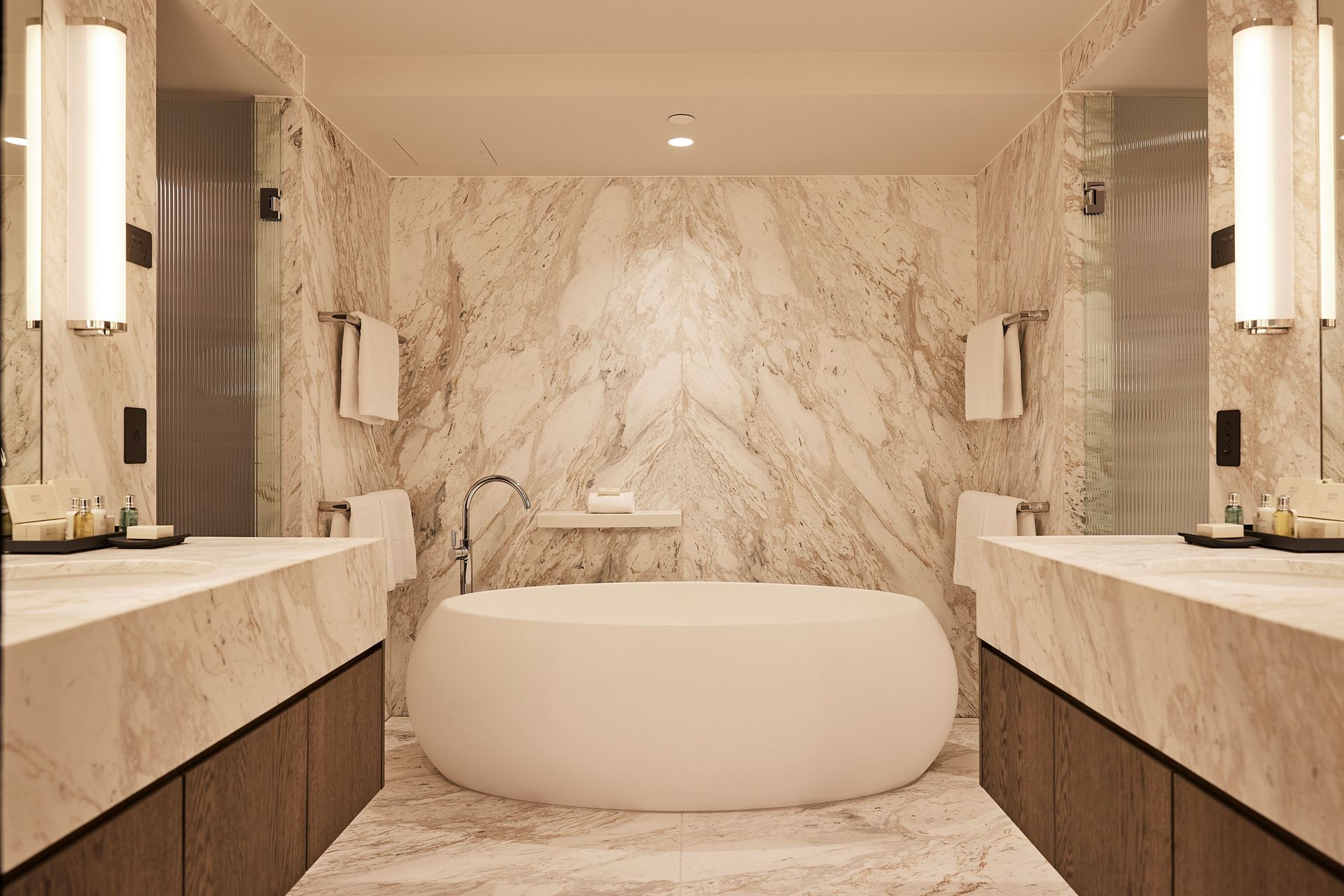 The bathing experience at The Lyall is opulent, with some suites featuring a freestanding bath that is fit for a queen.