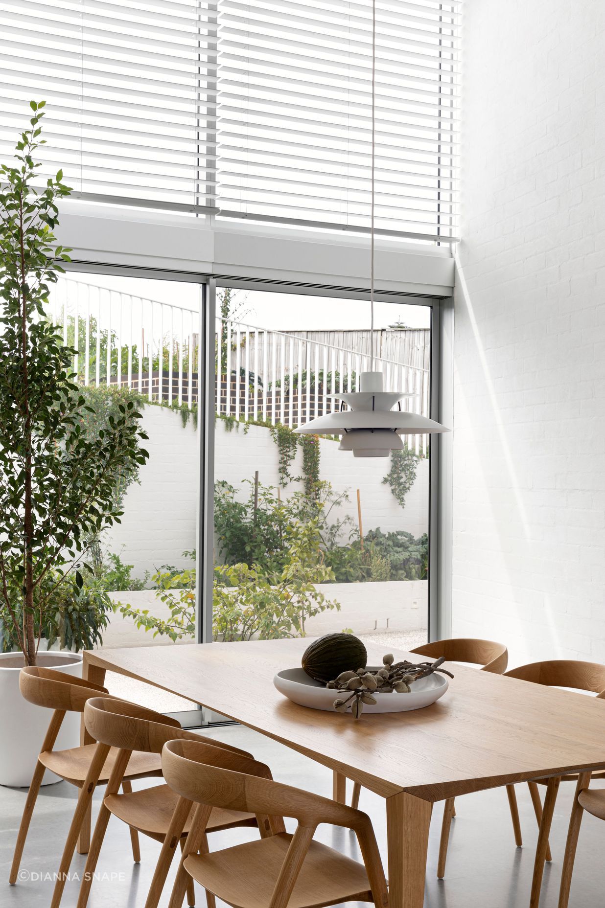 At the rear of the dining space a sheltered courtyard contains a kitchen garden, which can also be accessed by the guest suite.