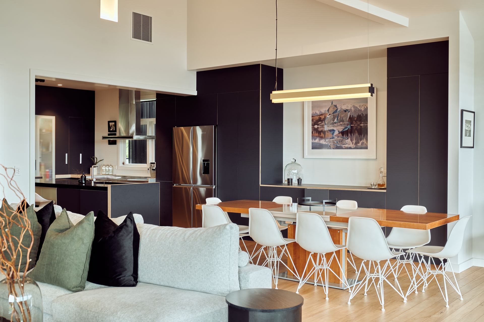 The interior was completely gutted and an open-plan layout was devised.