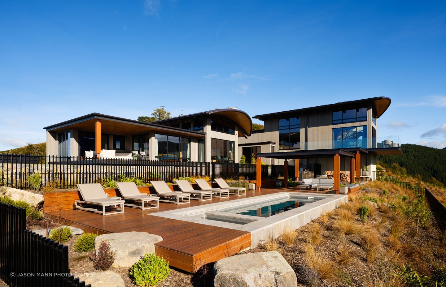 The plunge pool is just one of many outdoor living options on offer.