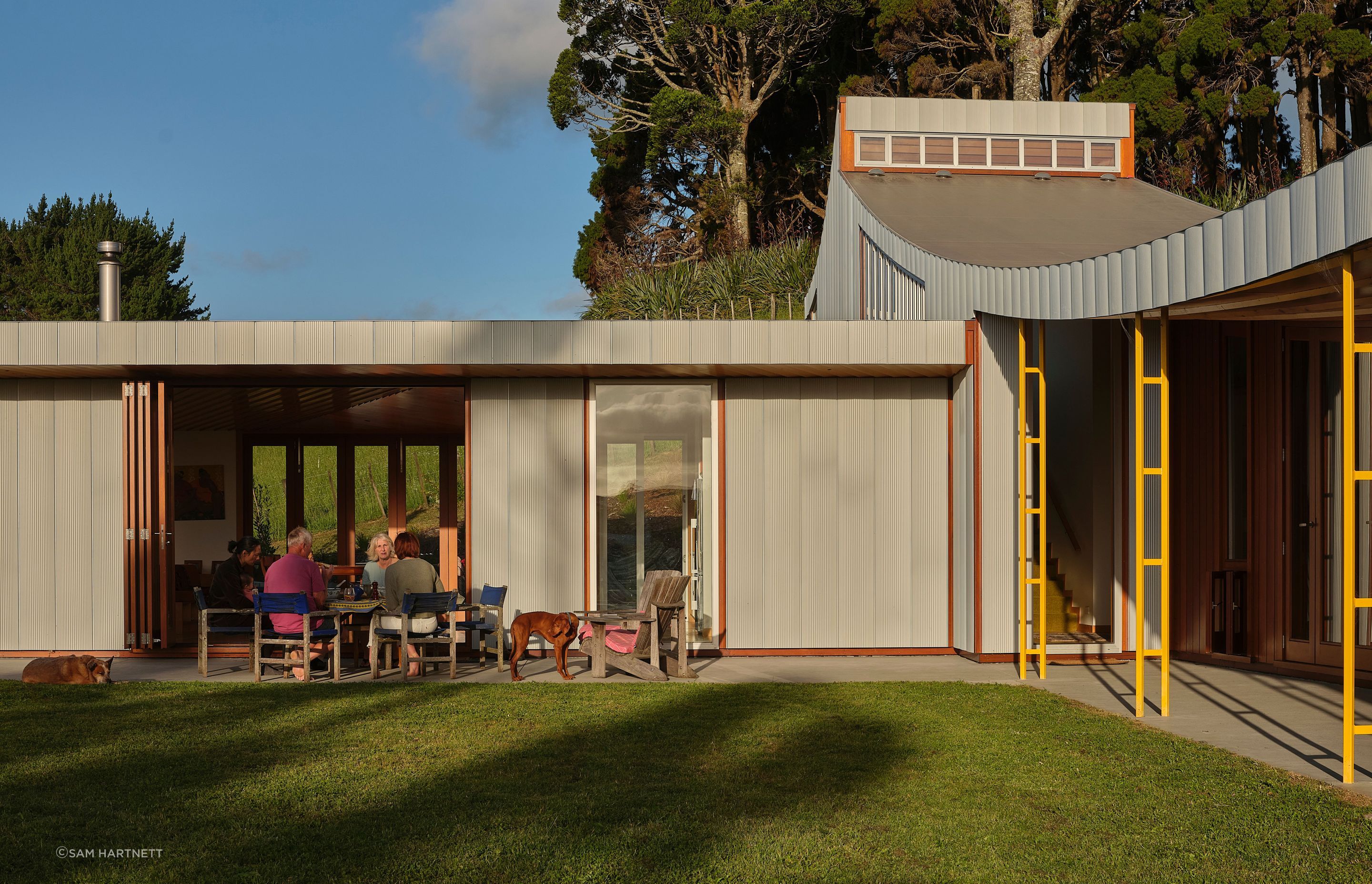 Slightly curved, anodised aluminium cladding panels were designed with this project in mind - pictured right.