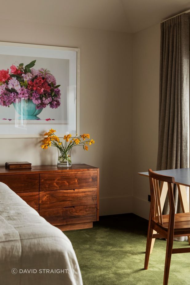 The interiors by Katie Lockhart are consistent throughout the house. “The client bought it intending to adapt it and didn’t want it to be jarring between old and new.”