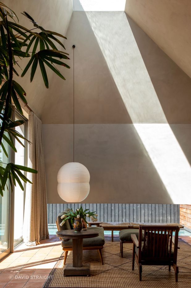 The tapered living area. “Along the way you’ve got to make a thousand correct decisions,” says Jack. “Just because you’ve got an interesting plan at concept stage doesn’t mean you’ve achieved it yet. I enjoy that process.”