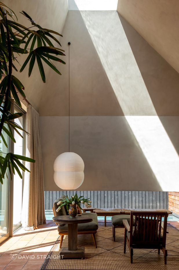 The tapered living area. “Along the way you’ve got to make a thousand correct decisions,” says Jack. “Just because you’ve got an interesting plan at concept stage doesn’t mean you’ve achieved it yet. I enjoy that process.”