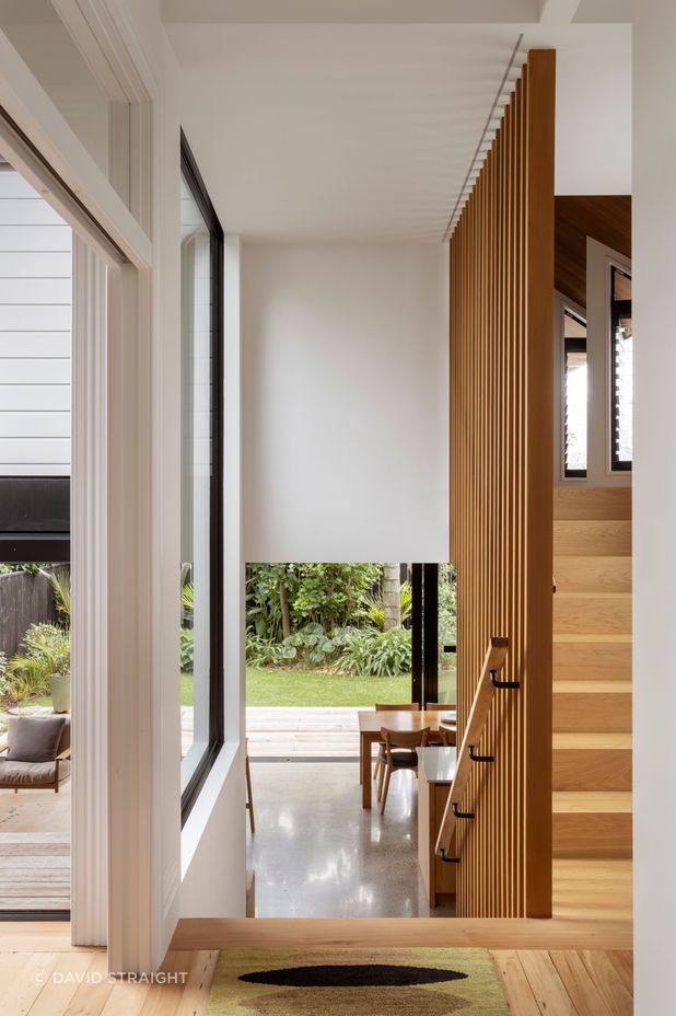 The split-level design makes the most of a sloping site.