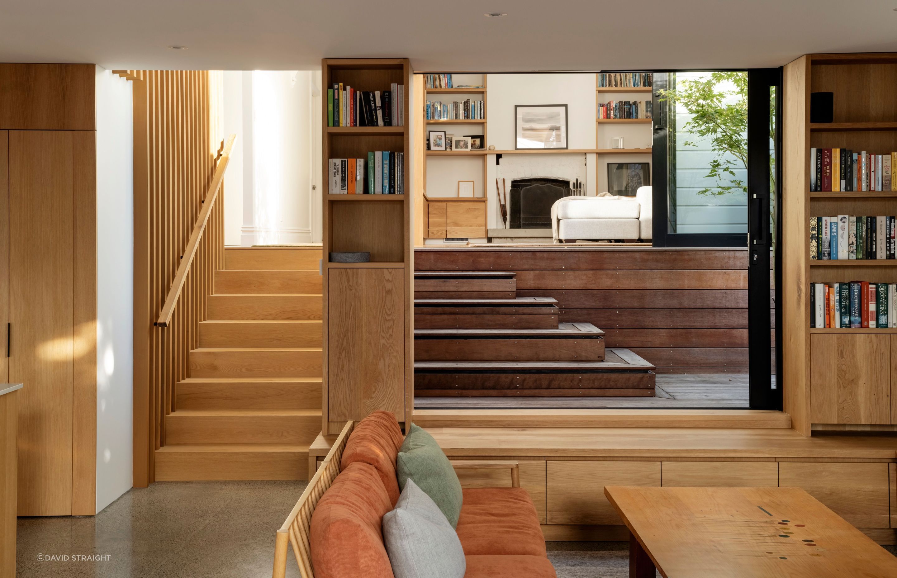 “We used the original villa for the kids' bedrooms, bathrooms and laundry, and we also carved out a second living area in the northwestern corner,” says Jonathan. “The courtyards are lovely spaces because they allow light deep into the house and create ambiguity between indoors and out.”