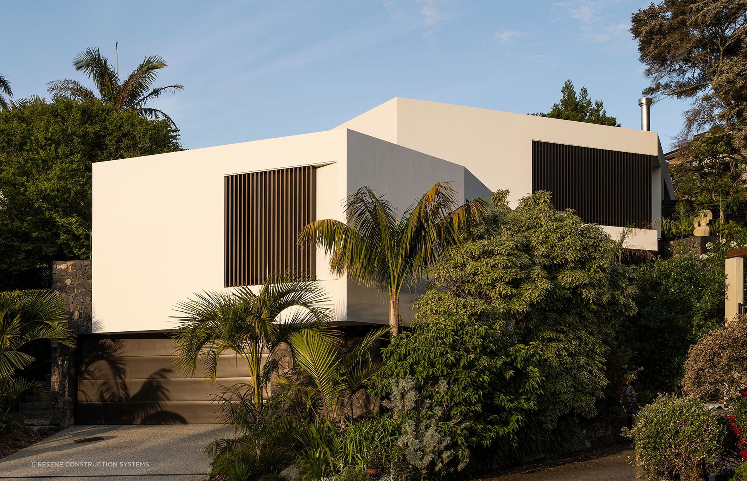 Deceptively simple at face value, the home's stunning geometry expands as one journeys through the home.