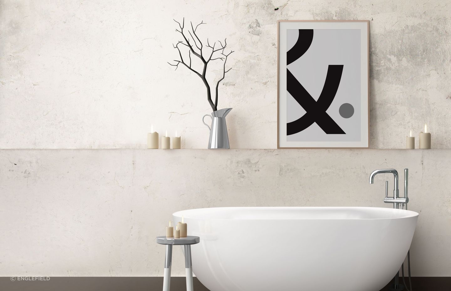 With a shower handle nearby like the one here with the Studio II Freestanding Bath you can easily rinse off before or after your bath.