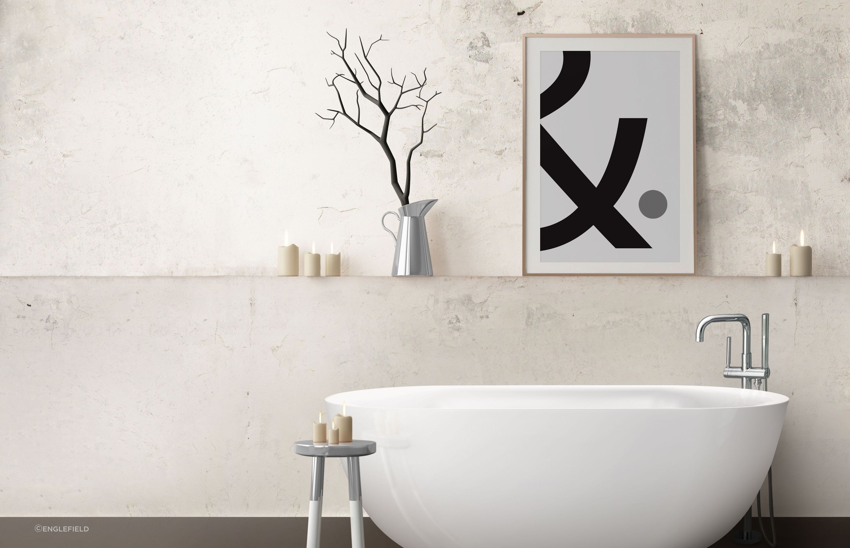 With a shower handle nearby like the one here with the Studio II freestanding bath you can easily rinse off before or after your bath