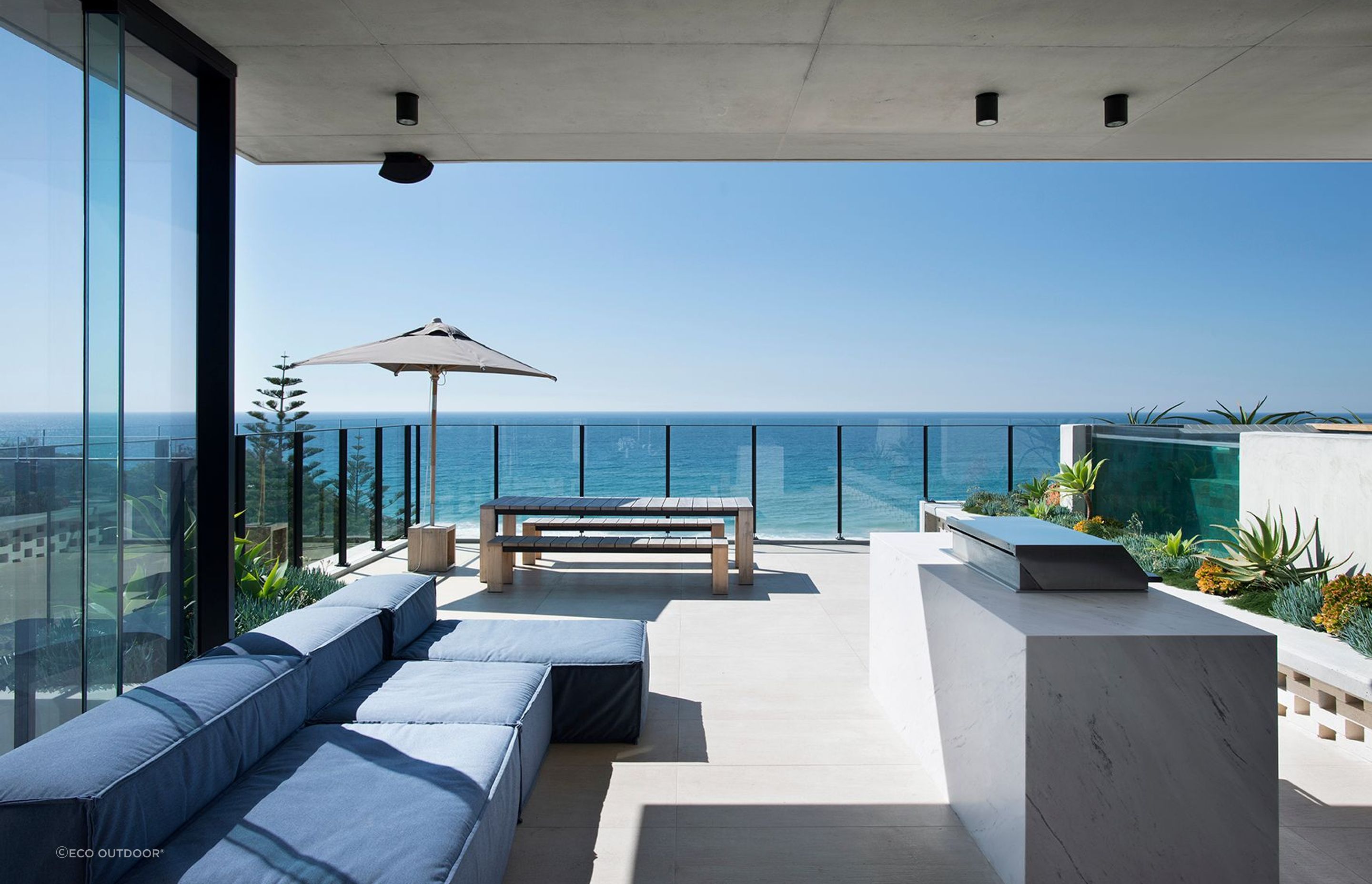 Seating doesn't come more versatile than with products like the Ord Outdoor Modular Sofa