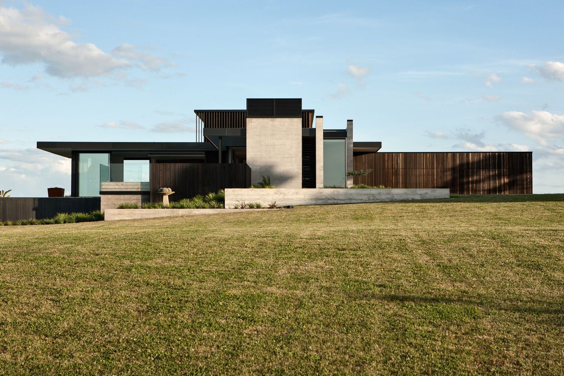 The sculptural form of Gordonton Residence by Edwards White Architects.