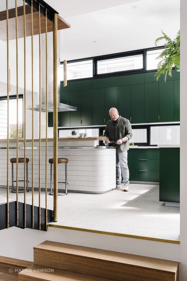 Homeowner Andrew loves cooking and hosting. The kitchen has been designed with this in mind.