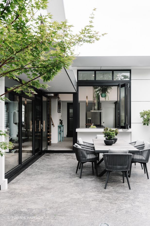 A kitchen servery window was a must-have for the client from the start of the design process.