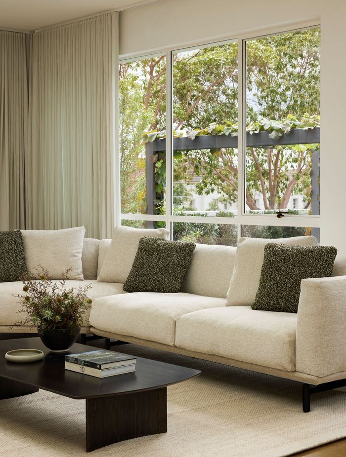 The Feathertop sofa brings a contemporary touch to Kett's range, demonstrating its versatility in various settings.