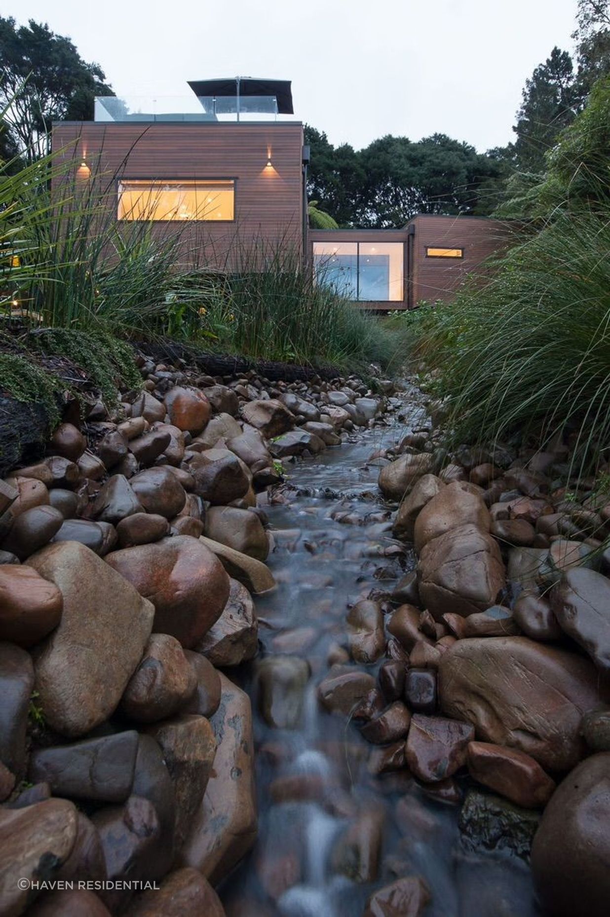 The stream was restored with 30 tonnes of hand-placed rock.