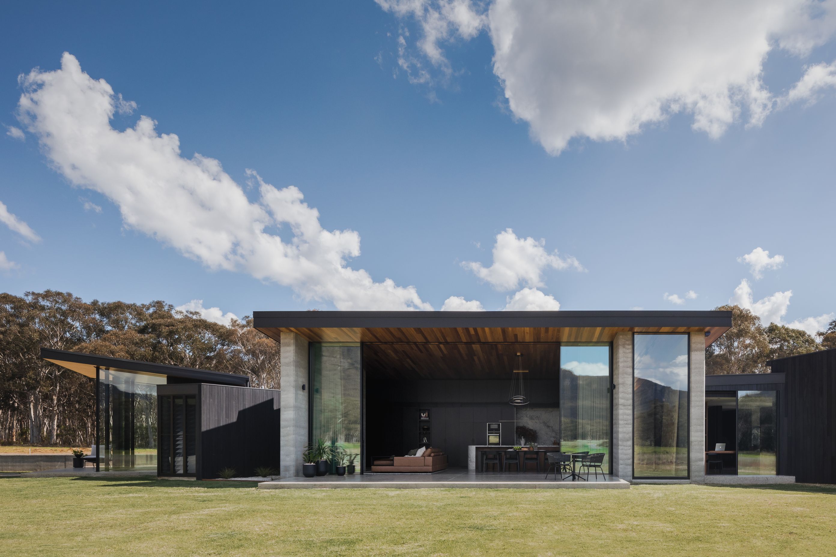 The interior design is moody and intimate with its deep and luxurious tones.