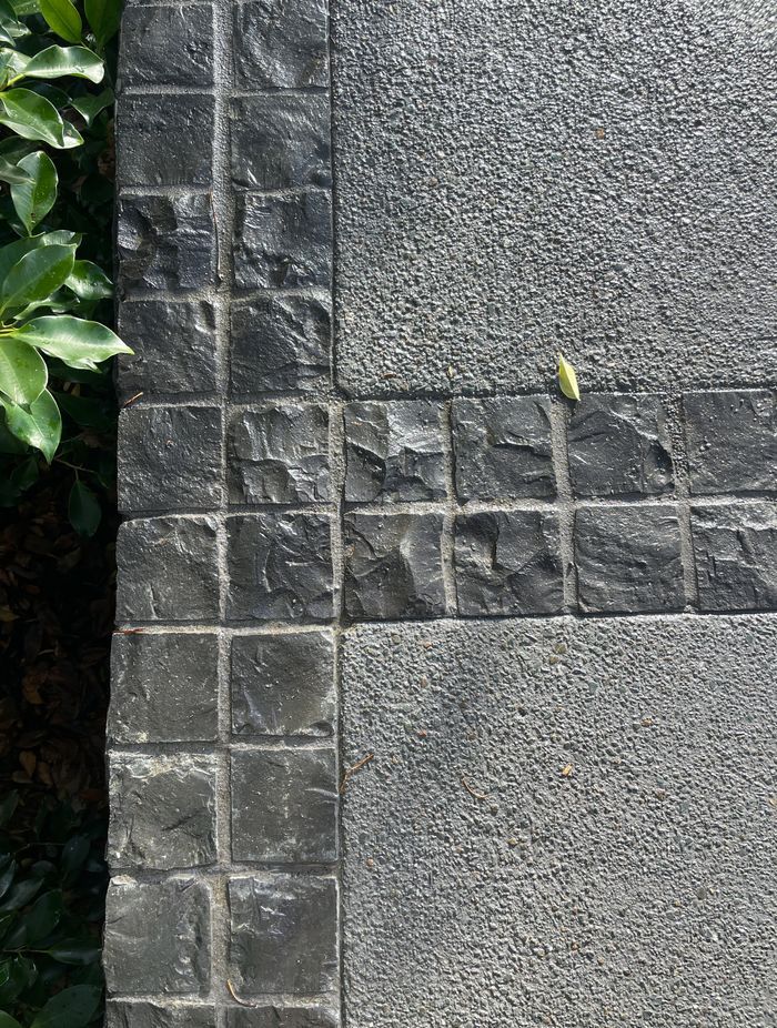 A close-up of the paving details.