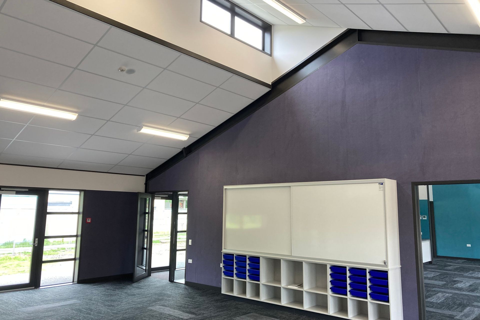 Inside the buildings, careful thought was put into colours and finishes, giving the classrooms and warm and welcoming feel.
