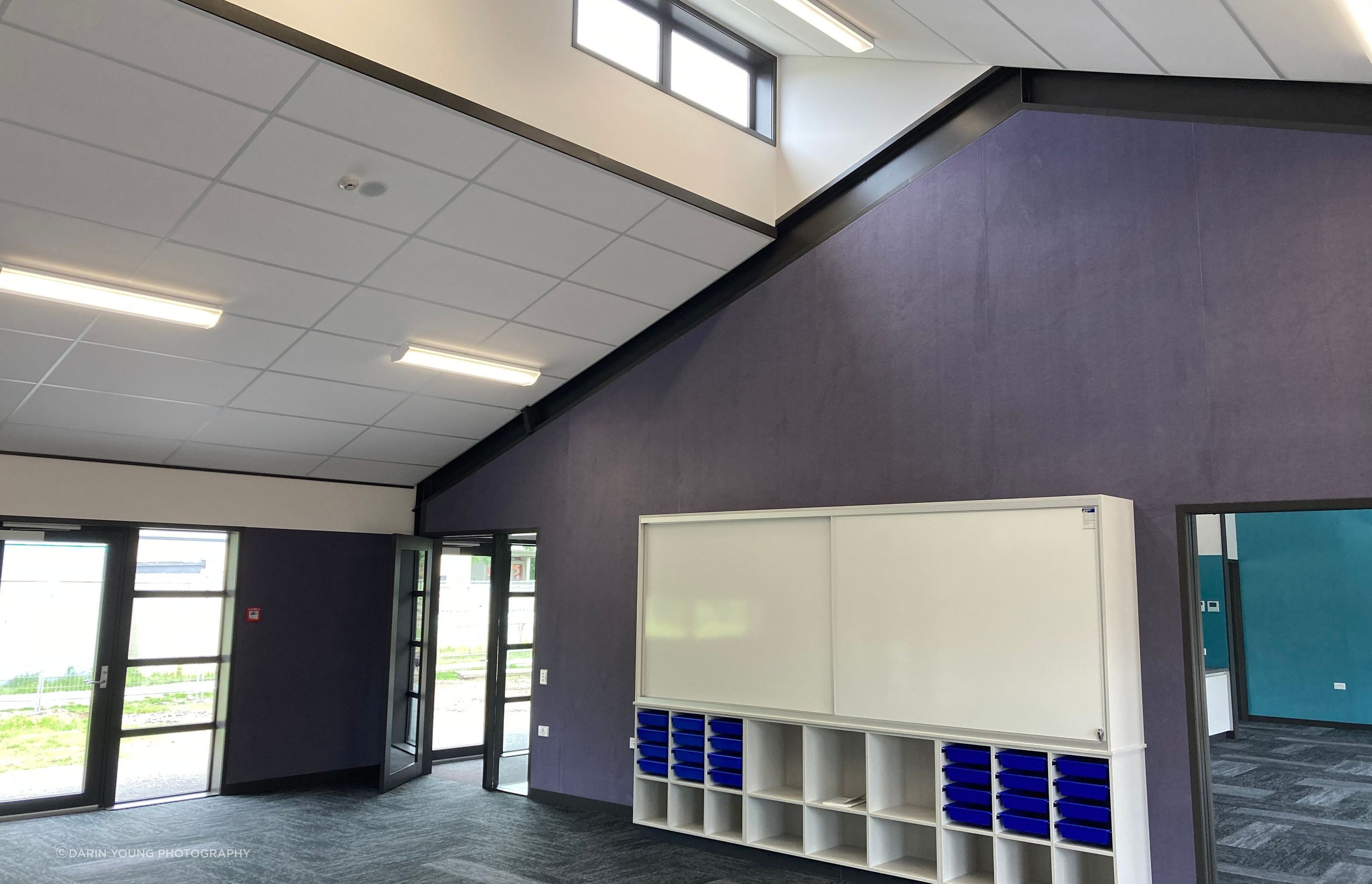 Inside the buildings, careful thought was put into colours and finishes, giving the classrooms and warm and welcoming feel.