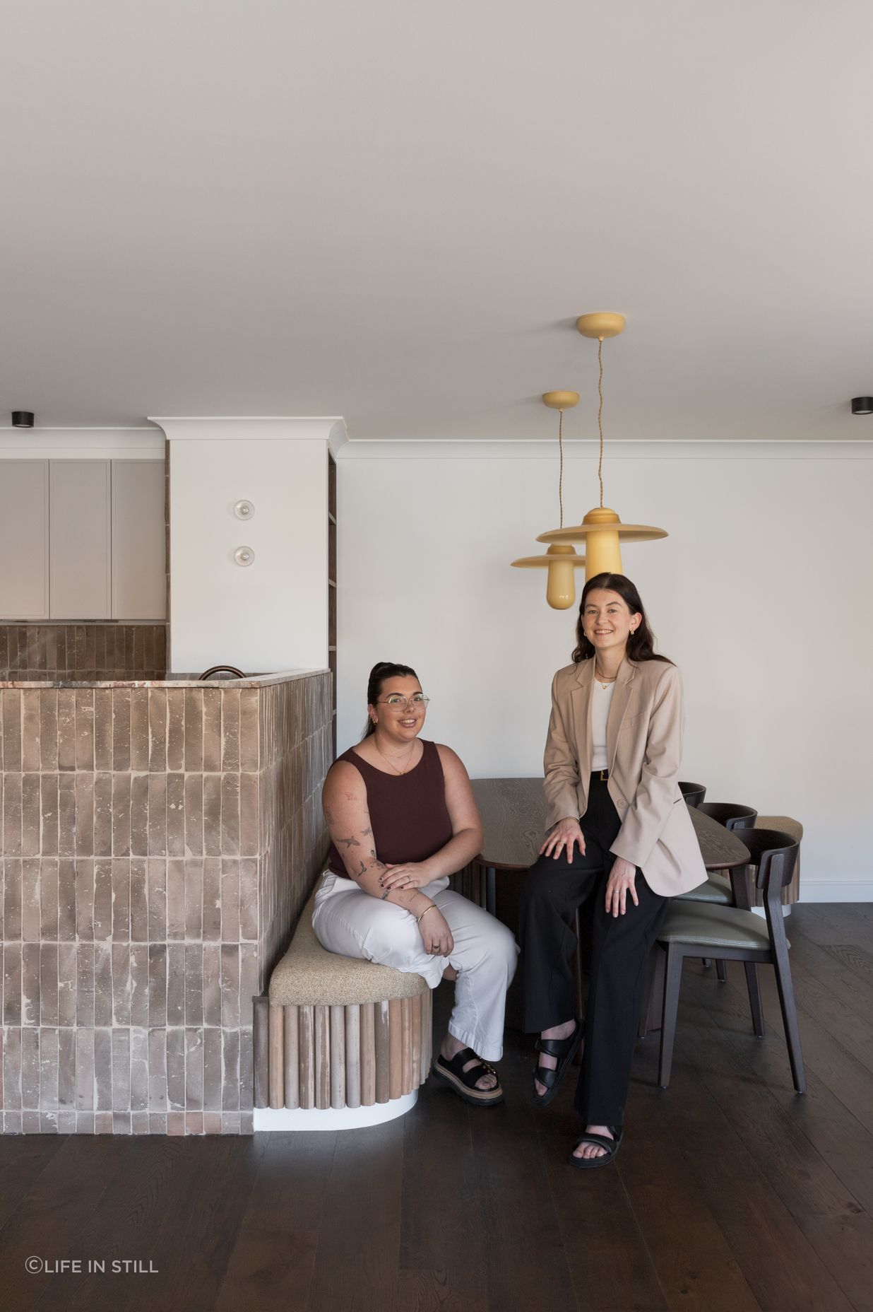 Alliee (left) and Rhi (right) co-directors of Mori & Curll.