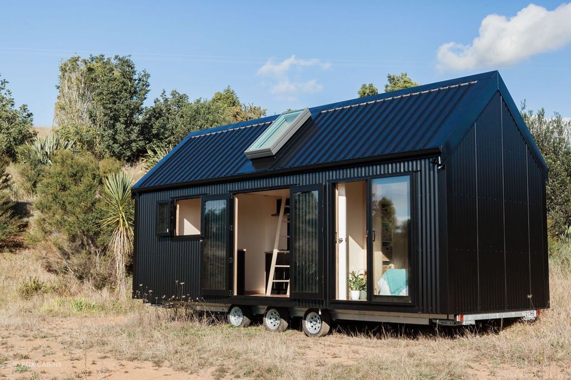 The flexibility that a tiny home on wheels affords is a big appeal for many, splendidly executed here with the Everest Tiny House by Fox Cabins - Photography: Alicia Khoo