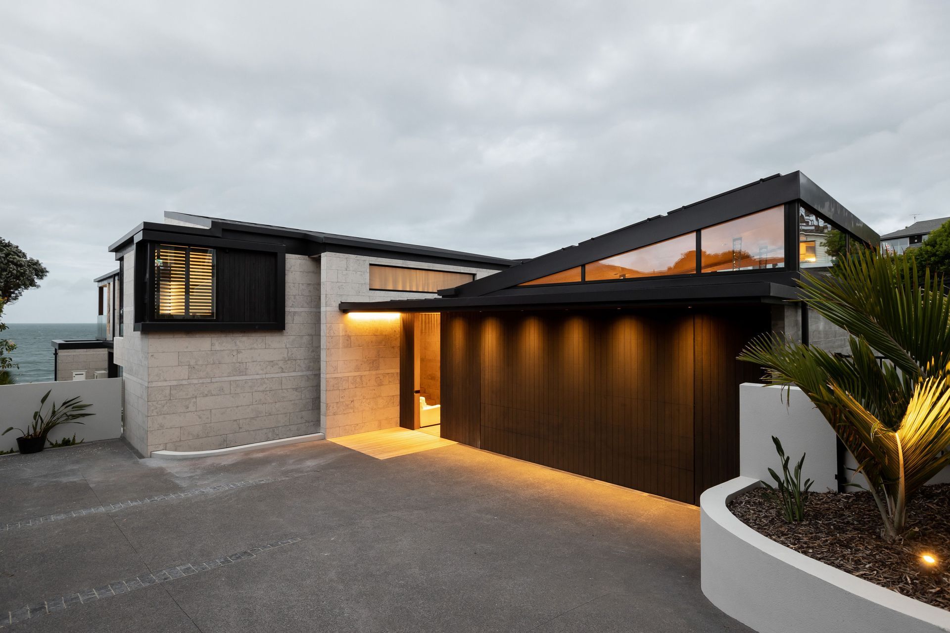 Mairangi Bay House is hidden at the end of a long driveway.