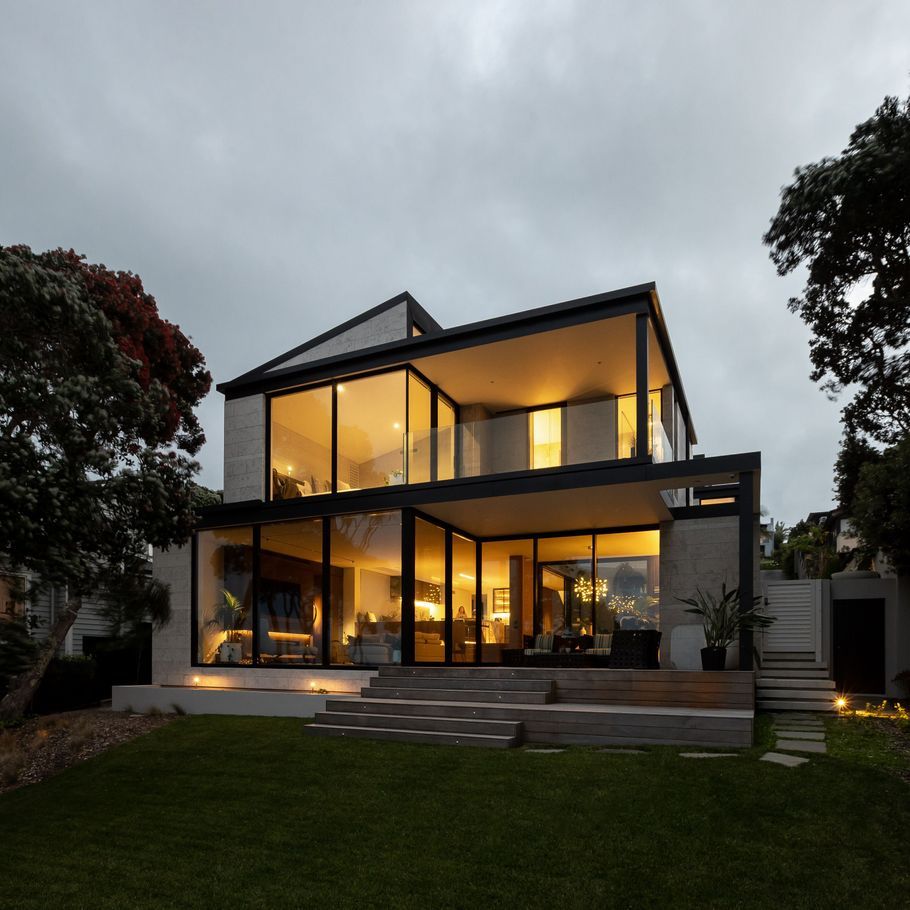 A clifftop residence inviting visitors down towards the sea