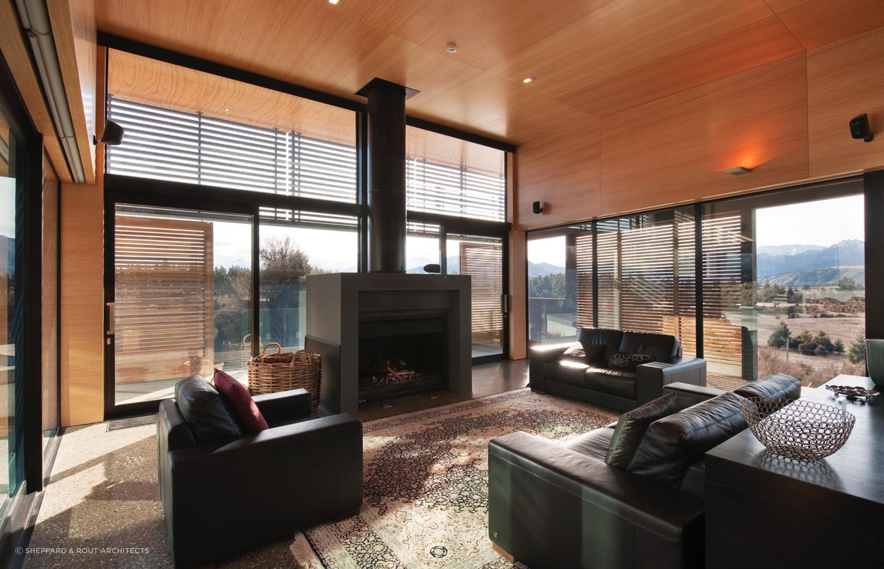 Living spaces intentionally designed to maximise the view of the spectacular scenery.