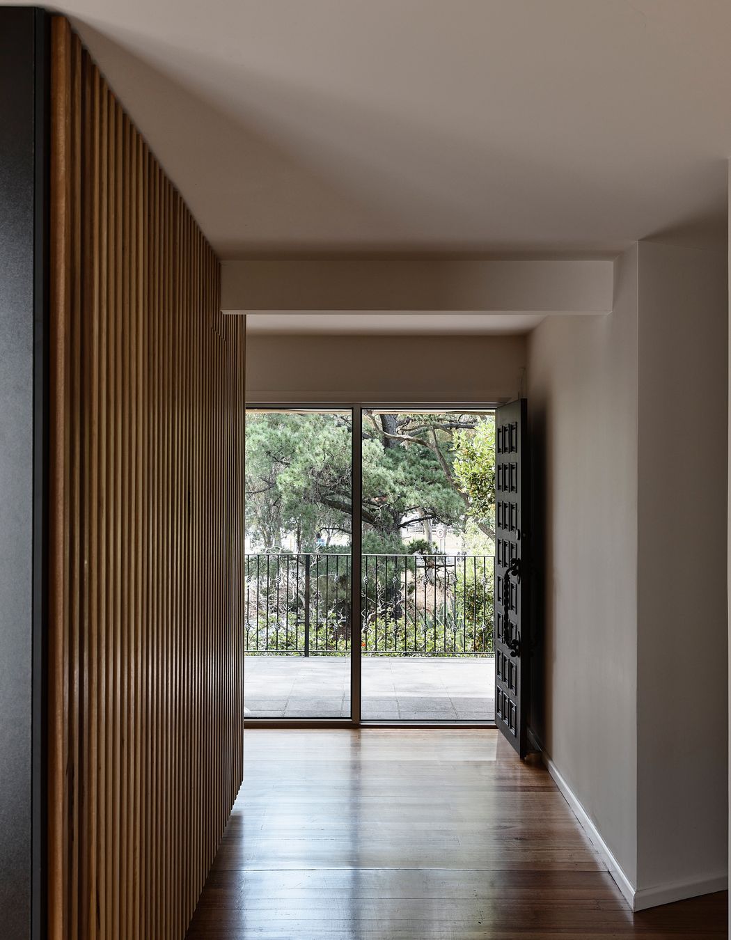 The existing house accommodates the older generation and seamlessly connects to the modern extension.