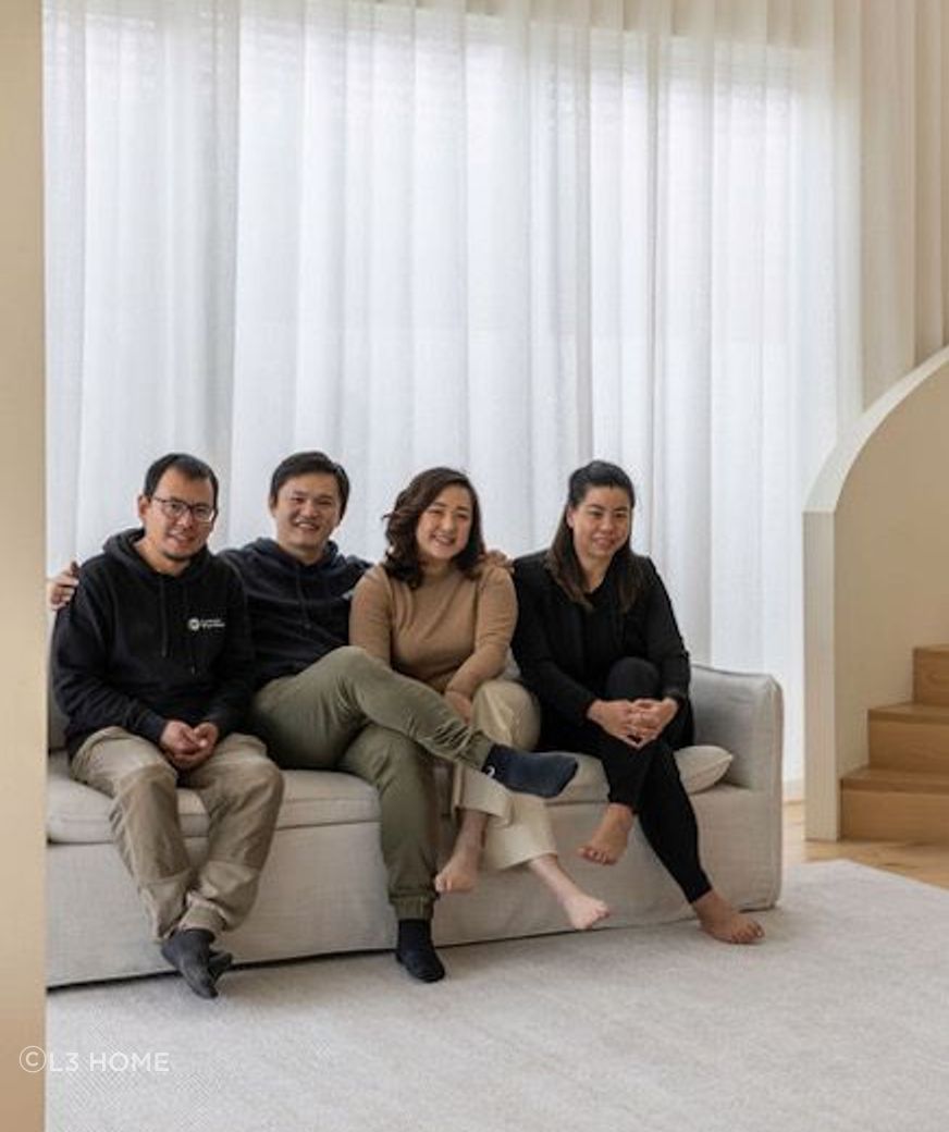 L-R: Din (Operations Manager), John, Genji (Founders) and Reena (Art Director) at L3 Home.