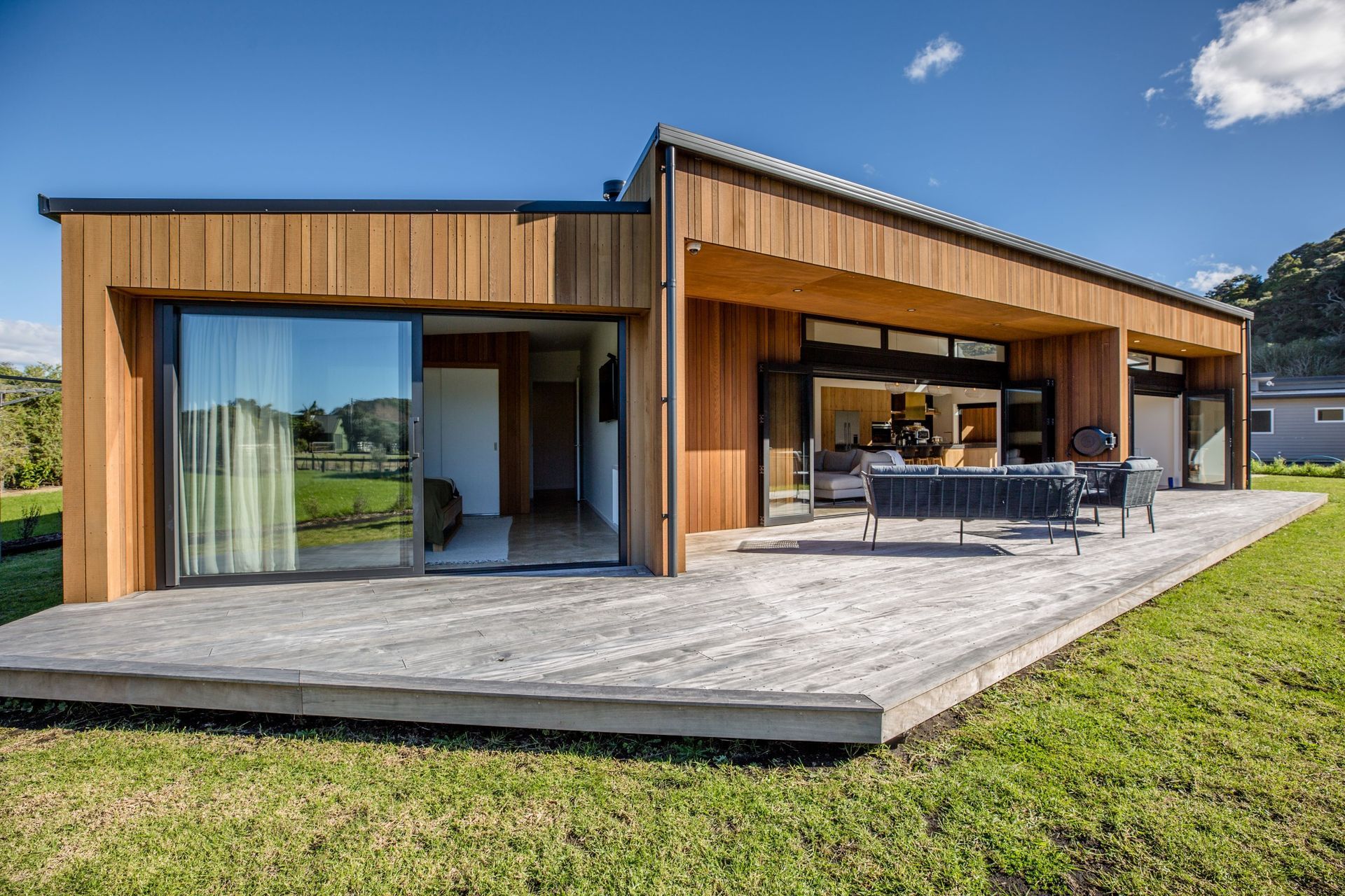 A stunning cedar clad holiday home in the heart of Matapouri.