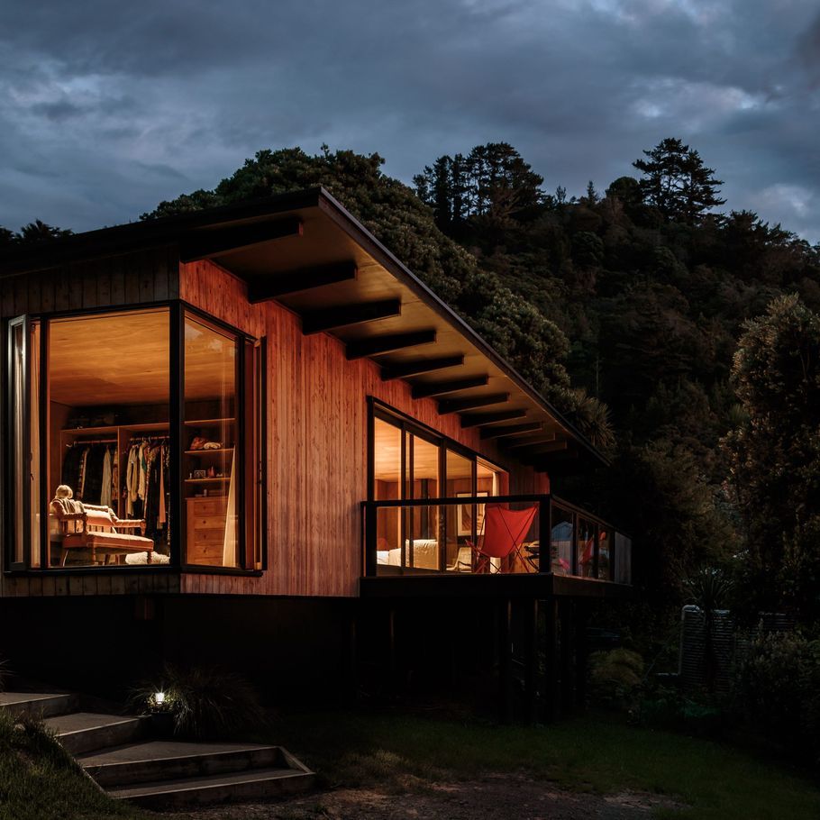 An off-the-grid coastal retreat inspired by Japanese design principles