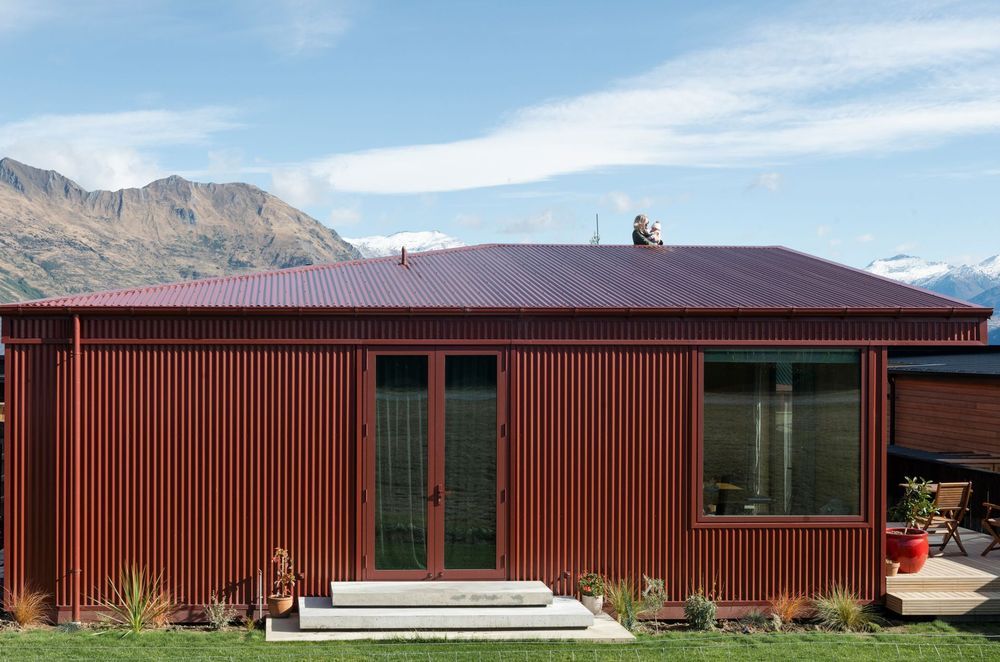 The new-build family home in Wanaka designed by Rafe Maclean of Rafe Maclean Architects. “For budget reasons we made the construction very simple,” he says. “The homeowners wanted something interesting that was really well-crafted.”