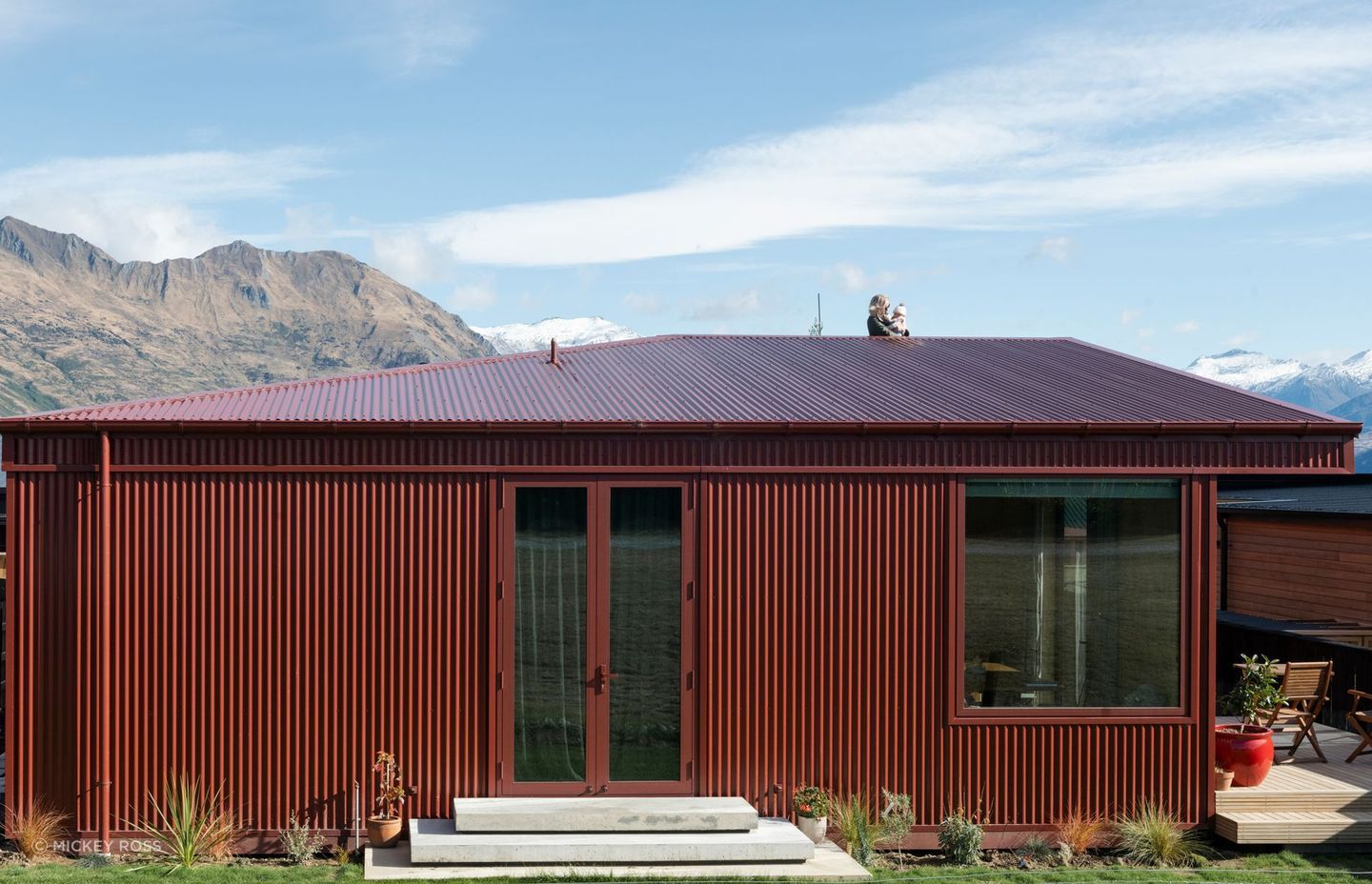 The new-build family home in Wanaka designed by Rafe Maclean of Rafe Maclean Architects. “For budget reasons we made the construction very simple,” he says. “The homeowners wanted something interesting that was really well-crafted.”