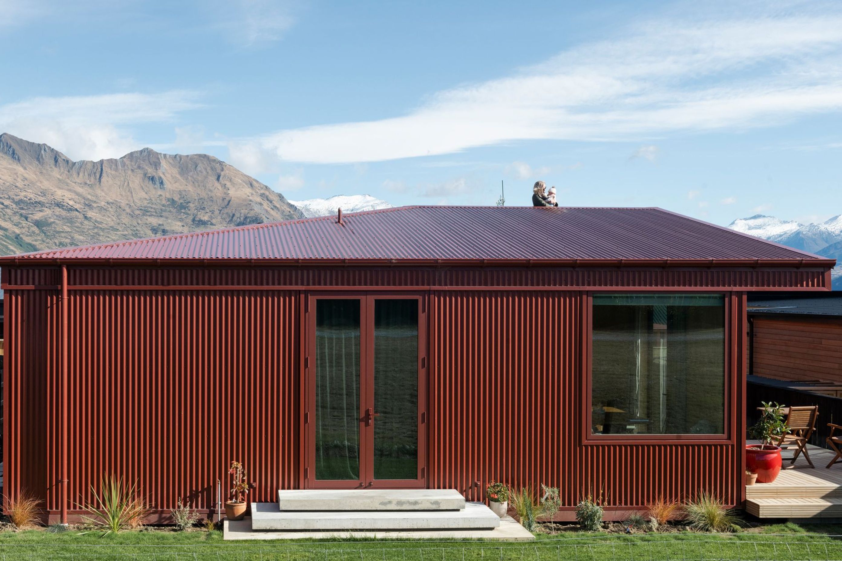 The new-build family home in Wanaka designed by Rafe Maclean of Rafe Maclean Architects. “For budget reasons we made the construction very simple,” he says. “The homeowners wanted something interesting that was really well-crafted.”