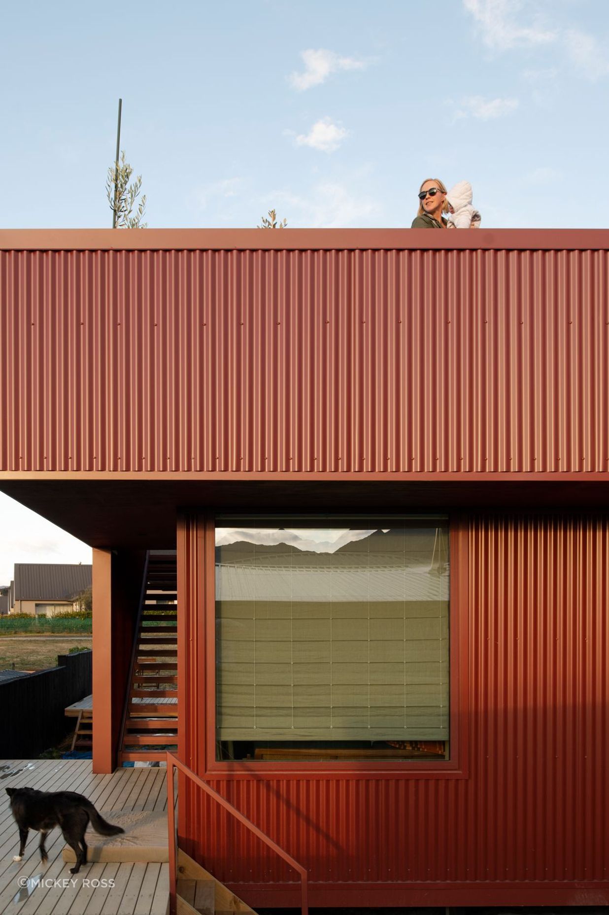 The roof deck is 44sqm, and the three-bedroom, two-bathroom home is on a 419sqm section.