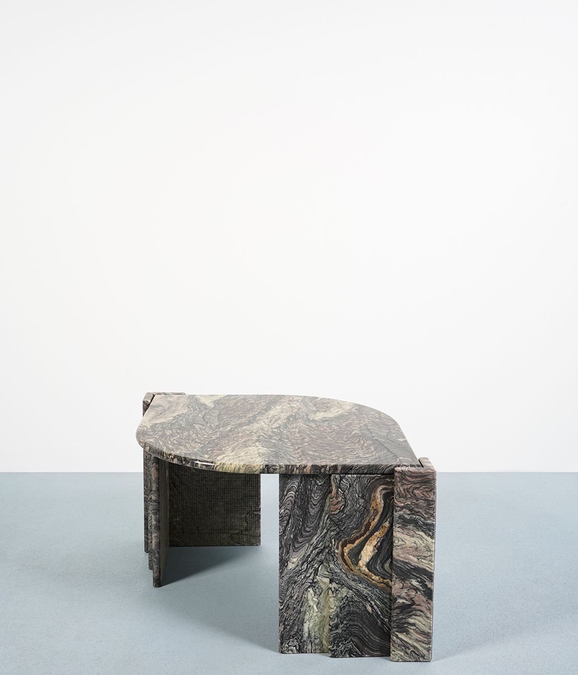 Low marble side table by Soda Objects