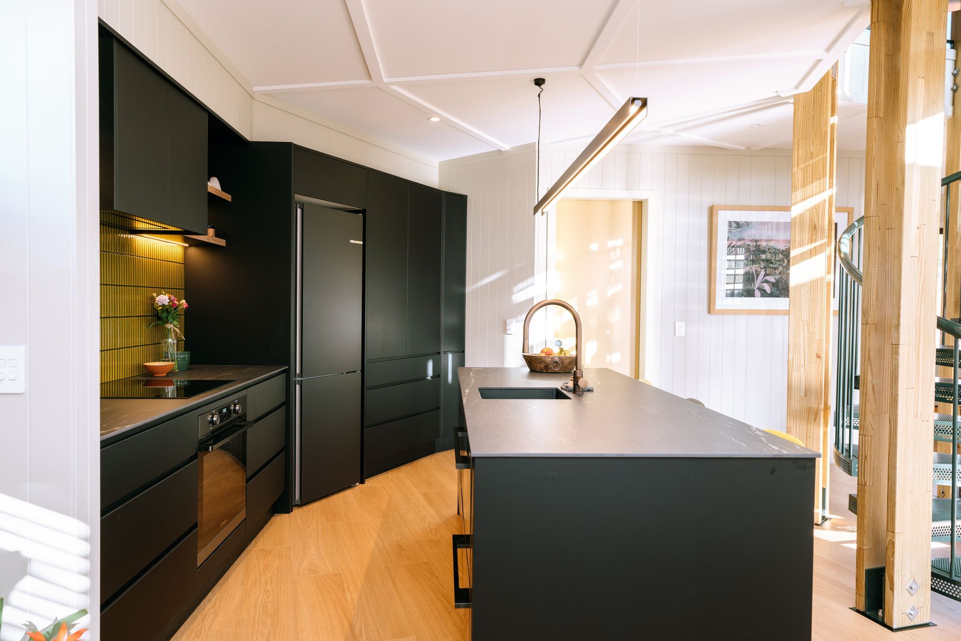 The open-plan kitchen.
