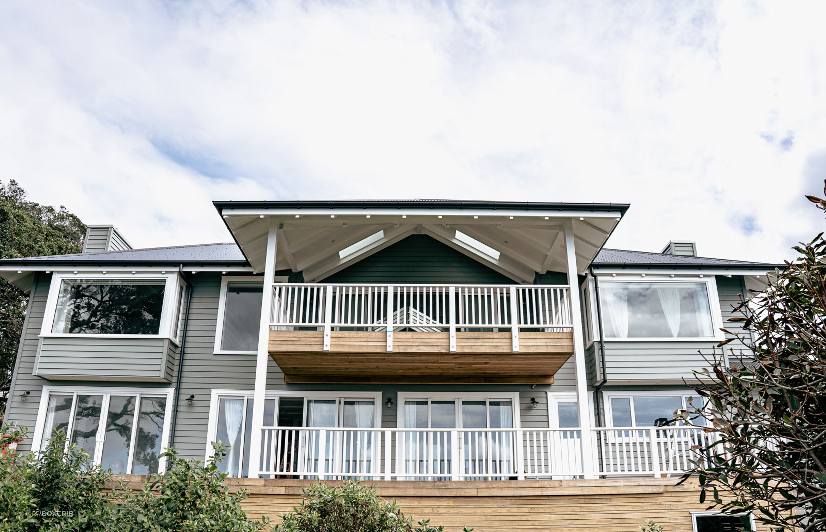 The seaward facing elevation is an exemplar of Cape Cod style.