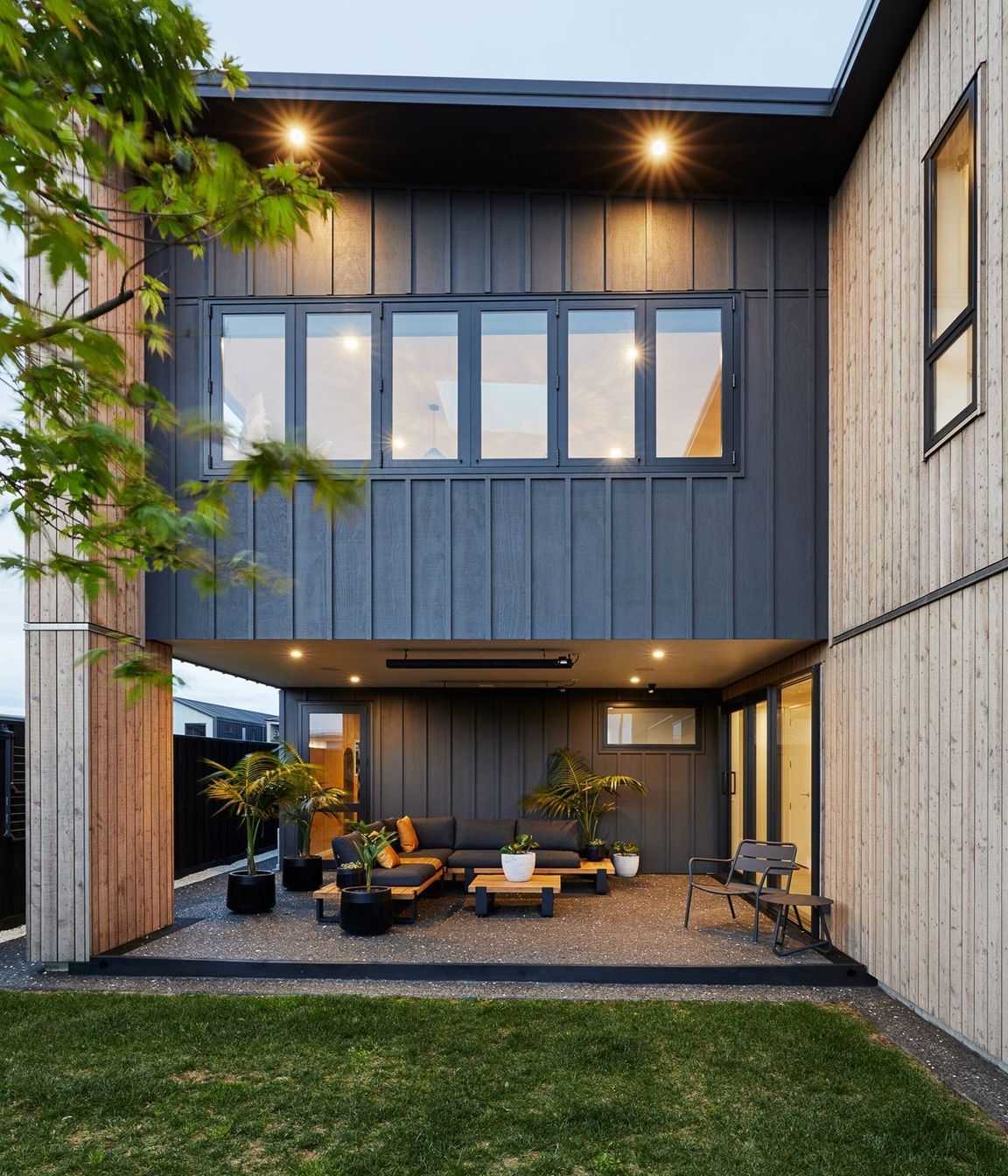 A nicely sheltered outdoor living space is built into the design of the home. | Photography: Amanda Aitken