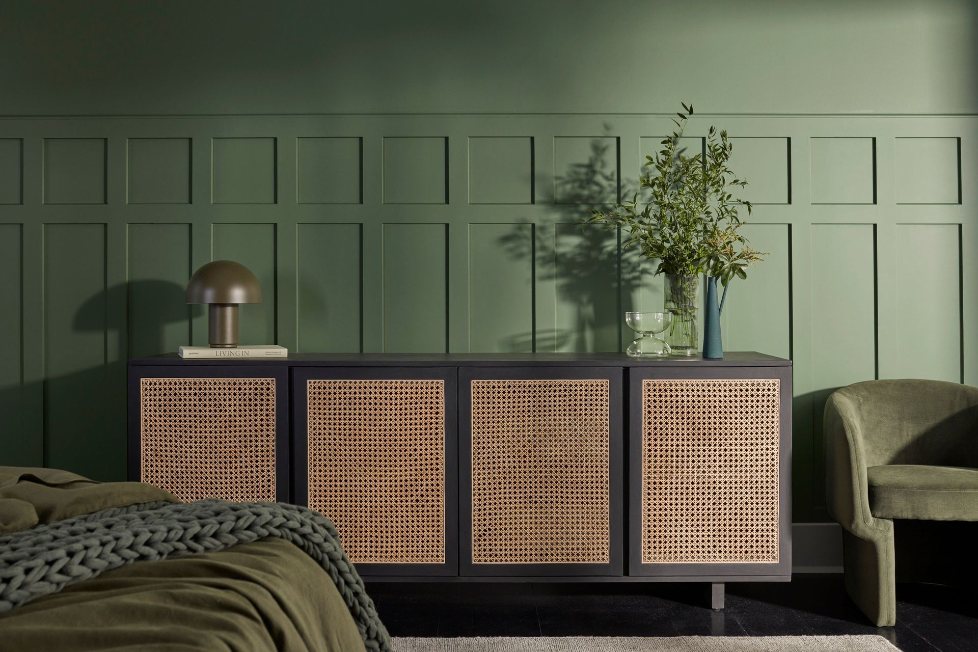 Porter's Paint Eggshell in Bayleaf Vignette.