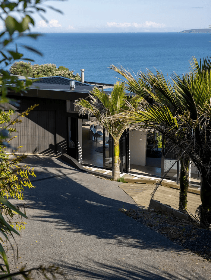 The extraordinary vista experienced from the top of the site's driveway.