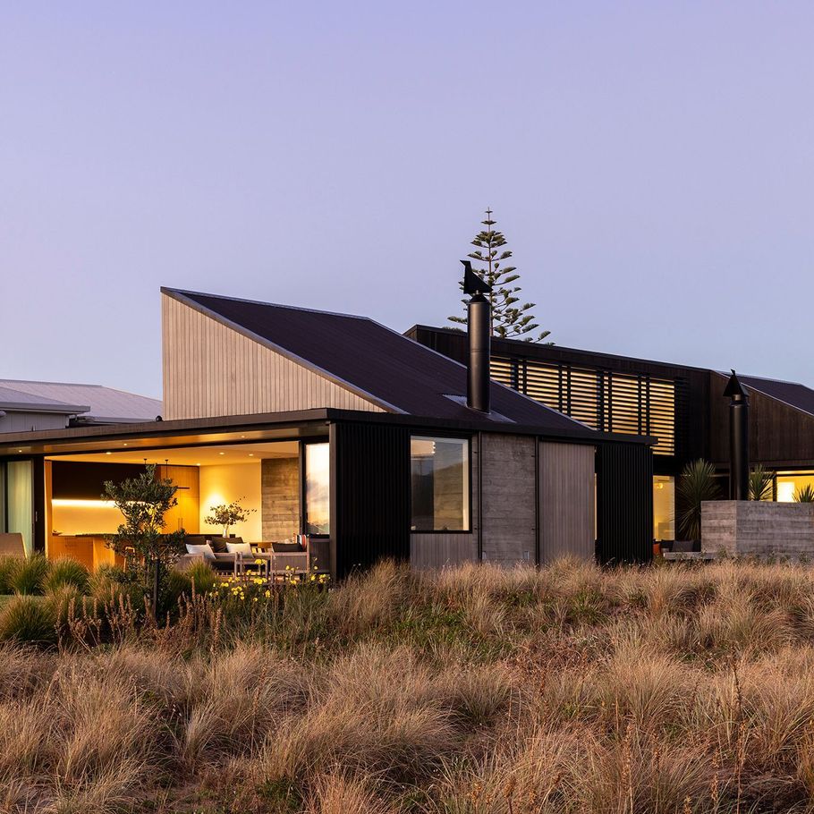 A coastal retreat reimagining the traditional gabled form