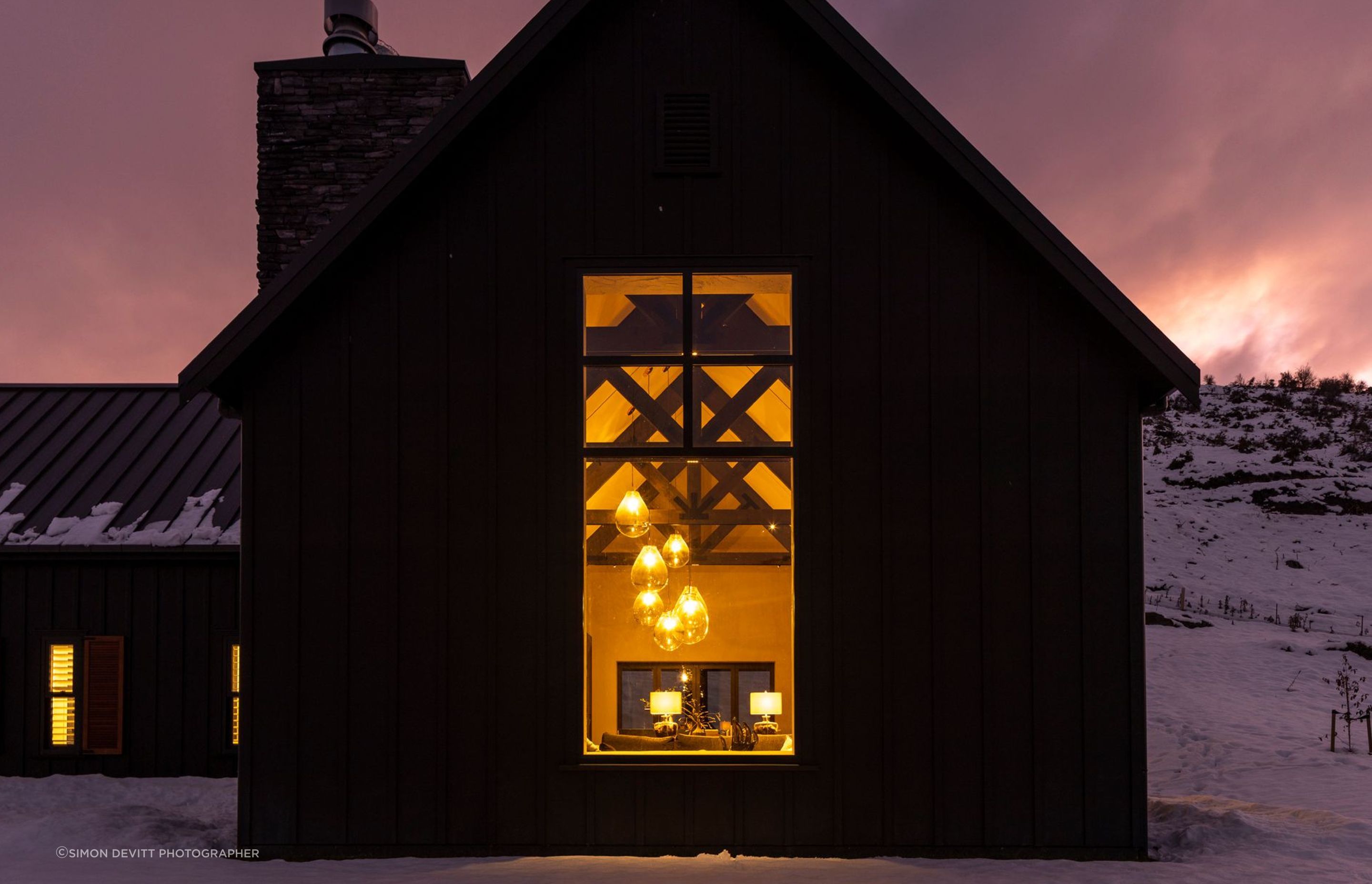 “At night, when you look from the road, the house glows through that big window, it is quite beautiful.”