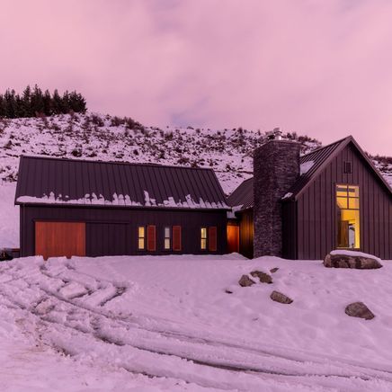 A highly crafted barn-style hideaway in snowy Cardrona