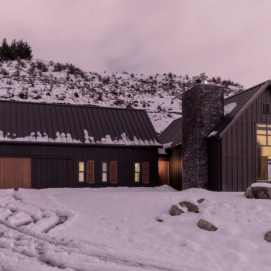 A highly crafted barn-style hideaway in snowy Cardrona