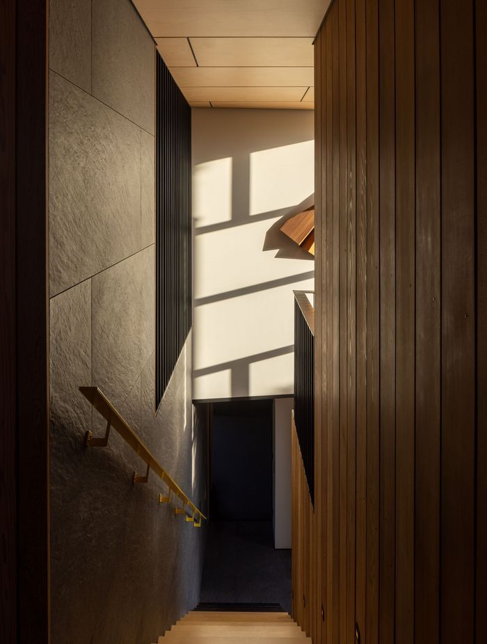 The home spreads across four levels.