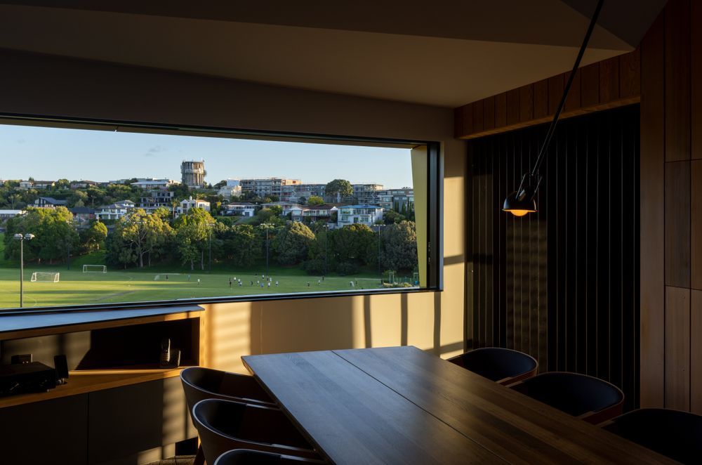 The home enjoys expansive views.